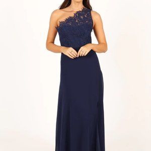 DIANA ONE SHOULDER MAXI DRESS - NAVY